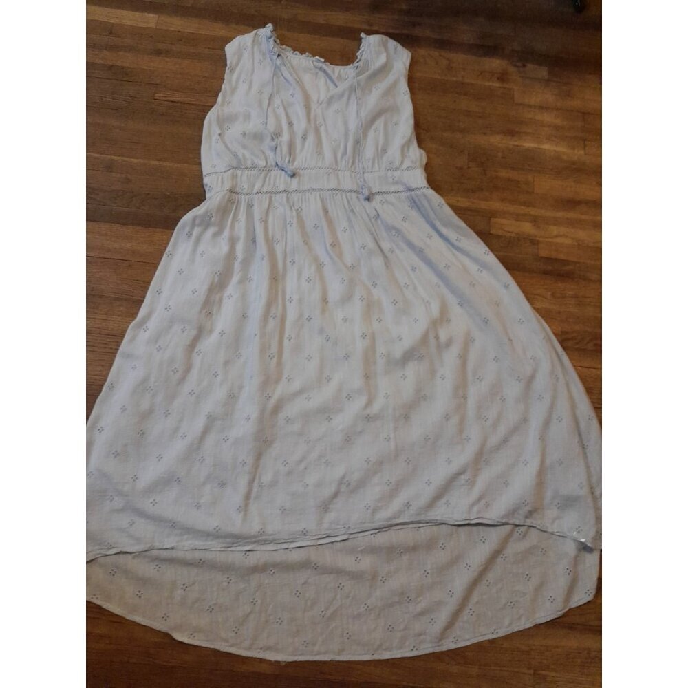 Old Navy Eyelet Spring Summer Casual Midi Hi Lo Dress XXL Light Blue